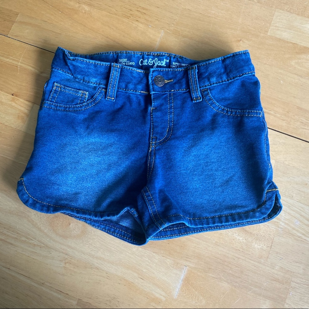 Girls jean shorts, cat and jack
